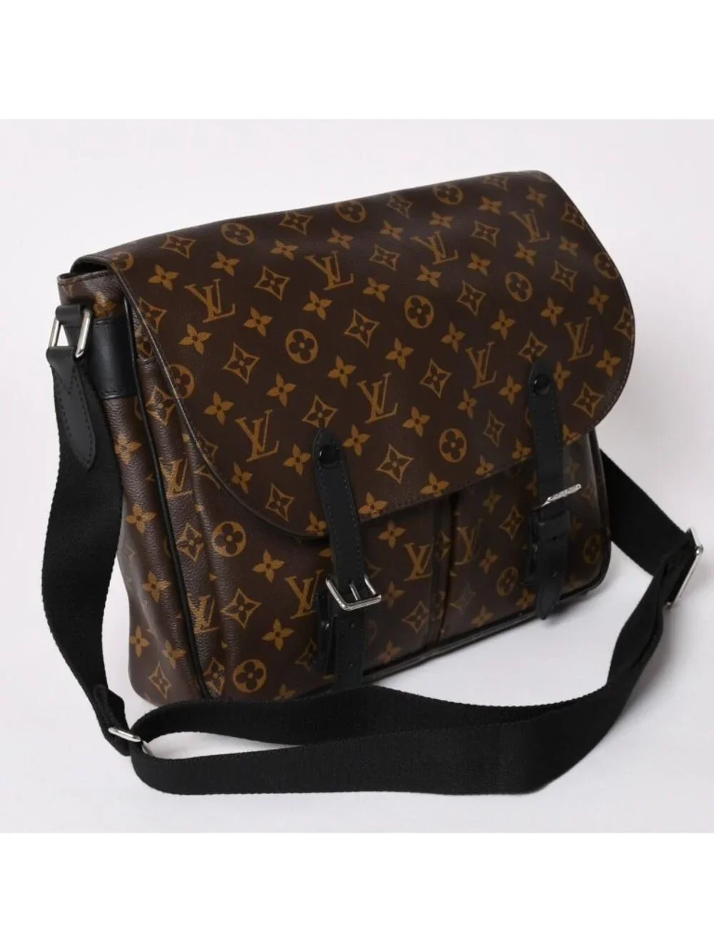 Louis Vuitton Christopher Messenger Bag Monogram Macassar Leather Brown
